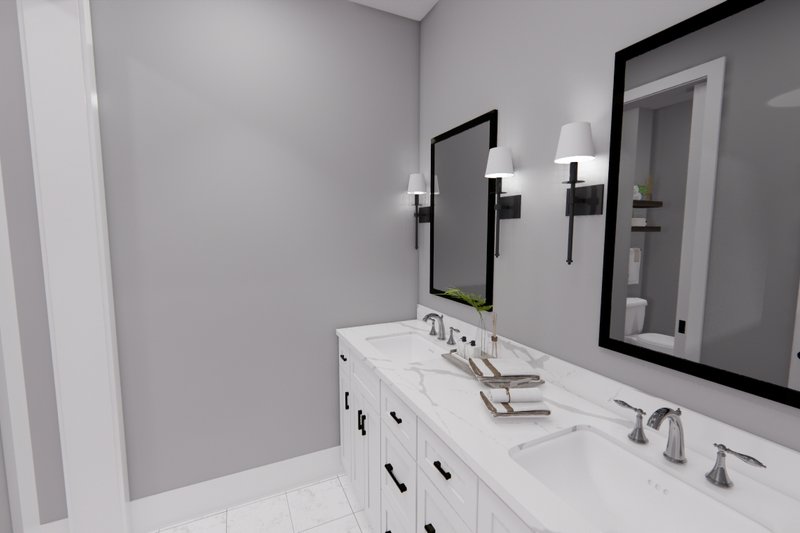 House Blueprint - Interior - Bathroom 1 for Farmhouse House Plan #51-1227 - 4 bed, 2 bath
