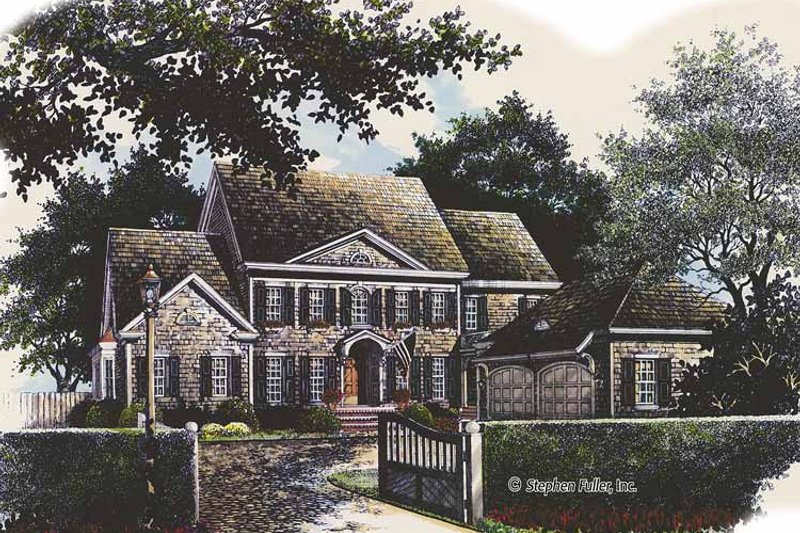 Home Plan - Exterior - Front Elevation 3 for Colonial House Plan #429-428 - 4 bed, 3.5 bath