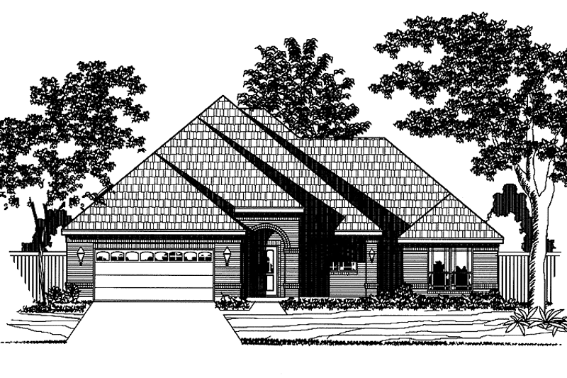 House Blueprint - Exterior - Front Elevation 3 for Traditional House Plan #946-3 - 3 bed, 2 bath