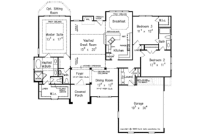 Floor Plan - Main Floor for Traditional House Plan #927-128 - 3 bed, 2.5 bath