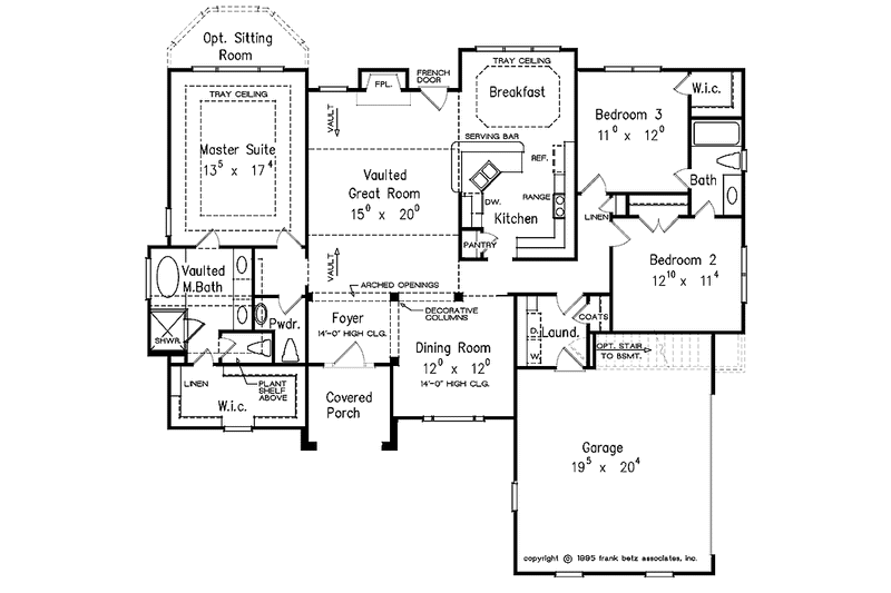 Home Plan - Floor Plan - Main Floor for Traditional House Plan #927-128 - 3 bed, 2.5 bath