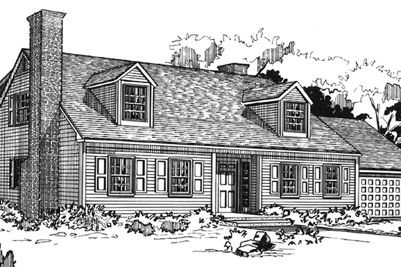 Home Plan - Colonial Exterior - Front Elevation Plan #320-1291