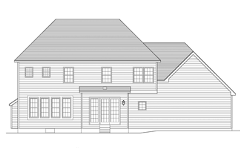 Home Plan - Exterior - Rear Elevation for Colonial House Plan #1010-61 - 4 bed, 2.5 bath