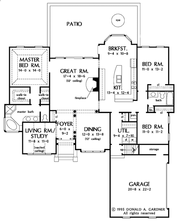 Dream House Plan - Mediterranean Floor Plan - Main Floor Plan #929-486