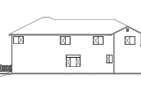 Exterior - Rear Elevation for Contemporary House Plan #951-4 - 4 bed, 3 bath