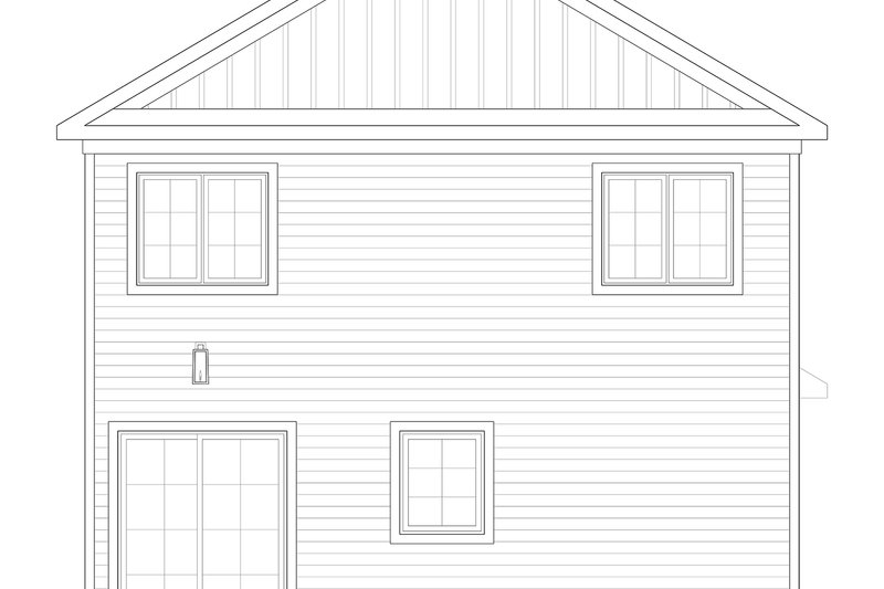 House Design - Exterior - Rear Elevation for European House Plan #23-500 - 3 bed, 1.5 bath