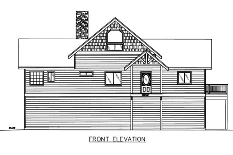 Home Plan - Exterior - Rear Elevation for Contemporary House Plan #117-803 - 3 bed, 2.5 bath