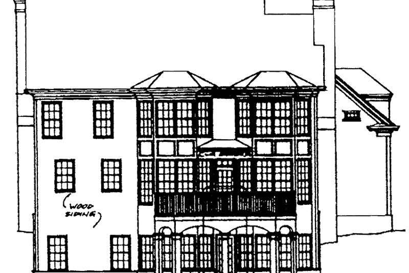 Dream House Plan - Exterior - Rear Elevation for Colonial House Plan #429-90 - 4 bed, 2.5 bath