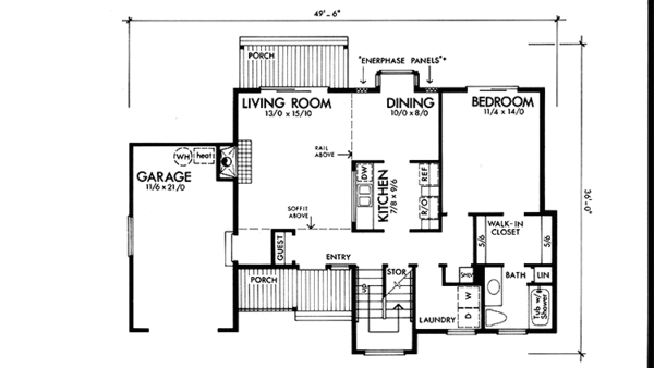 Architectural House Design - Prairie Floor Plan - Main Floor Plan #320-1253