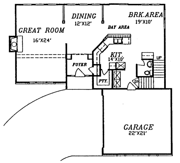 Home Plan - Traditional Floor Plan - Main Floor Plan #405-260