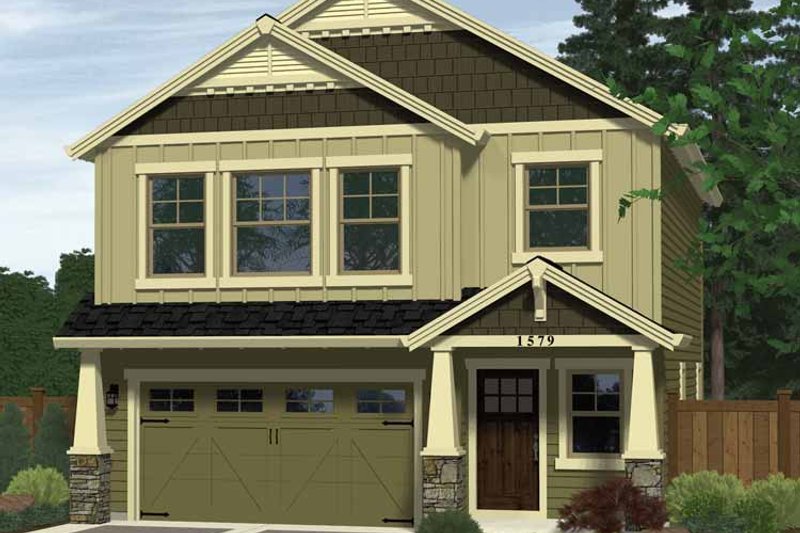 Architectural House Design - Craftsman Exterior - Front Elevation Plan #943-13