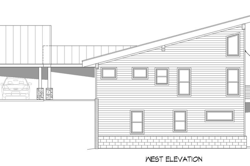 Architectural House Design - Exterior - Rear Elevation for Southern House Plan #932-834 - 2 bed, 2.5 bath