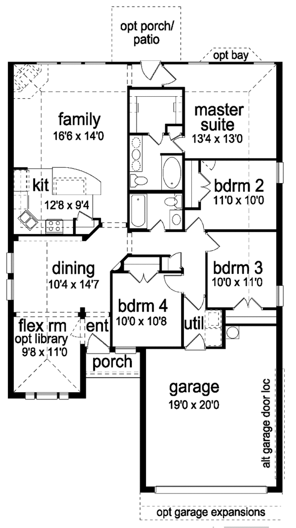Architectural House Design - Traditional Floor Plan - Main Floor Plan #84-689