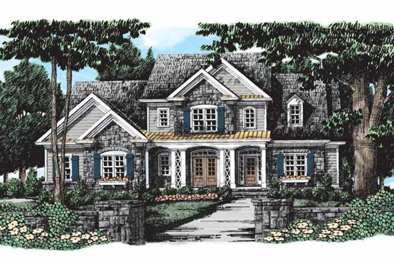 Architectural House Design - Country Exterior - Front Elevation Plan #927-278