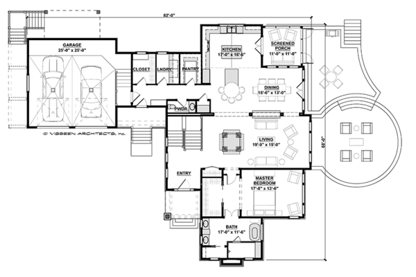 House Plan Design - Craftsman Floor Plan - Main Floor Plan #928-280