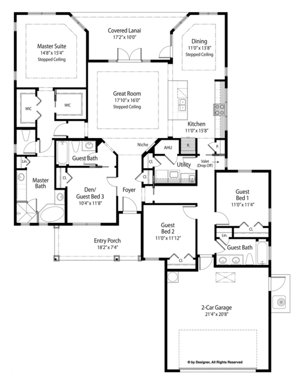 Country Floor Plan - Main Floor Plan #938-79