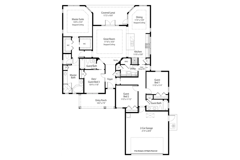 Home Plan - Floor Plan - Main Floor for Country House Plan #938-79 - 4 bed, 3 bath