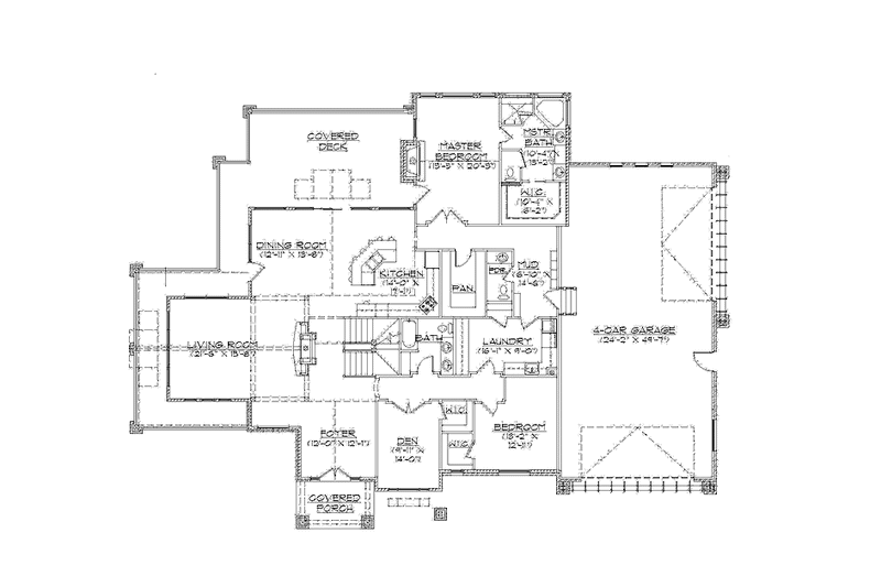 Home Plan - Floor Plan - Main Floor for Craftsman House Plan #945-70 - 3 bed, 3.5 bath