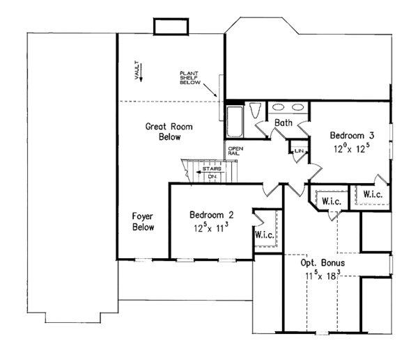 Dream House Plan - Country Floor Plan - Upper Floor Plan #927-685