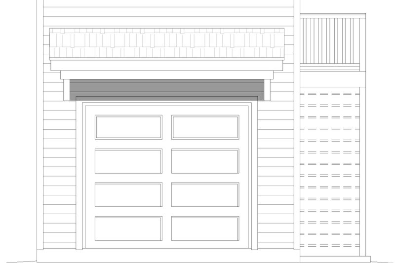 House Blueprint - Exterior - Other Elevation 1 for Bungalow House Plan #932-625, 1 bath