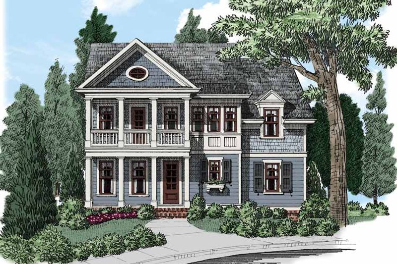 Home Plan - Exterior - Front Elevation 3 for Colonial House Plan #927-501 - 4 bed, 3 bath