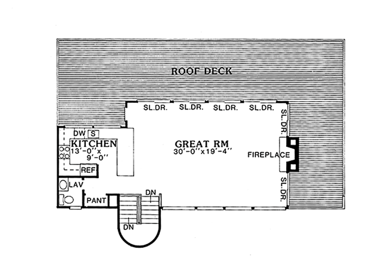 Dream House Plan - Floor Plan - Upper Floor for Contemporary House Plan #314-280 - 4 bed, 2.5 bath