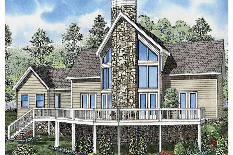Home Plan - Exterior - Front Elevation 3 for Contemporary House Plan #17-3130 - 2 bed, 2 bath