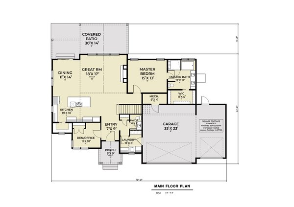 Farmhouse Floor Plan - Main Floor Plan #1070-197