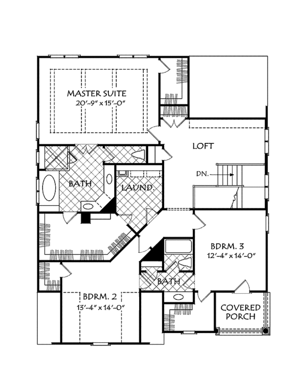 Architectural House Design - Traditional Floor Plan - Upper Floor Plan #927-537