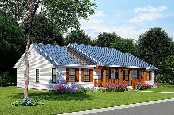 Exterior - Other Elevation for Farmhouse House Plan #923-223 - 3 bed, 2 bath