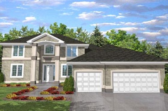 Exterior - Front Elevation House Plan #50-112 - 4 bed, 2 bath