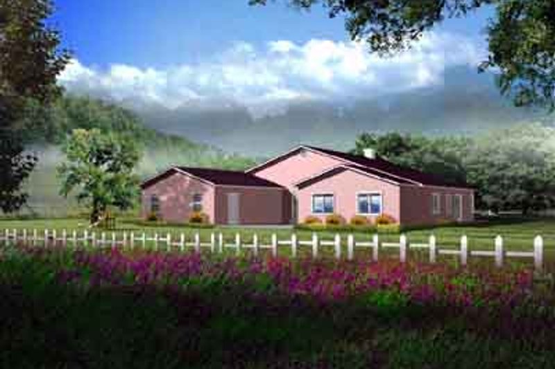 Dream House Plan - Adobe / Southwestern Exterior - Front Elevation Plan #1-727