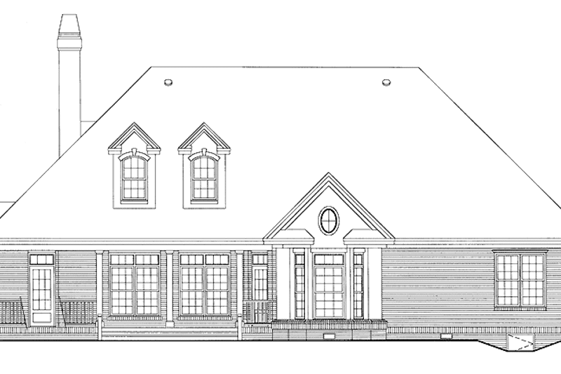 Dream House Plan - Exterior - Rear Elevation 3 for Ranch House Plan #929-293 - 3 bed, 2.5 bath