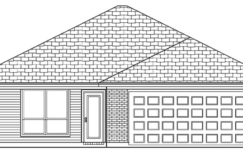 Home Plan - Exterior - Rear Elevation for Traditional House Plan #84-676 - 3 bed, 2 bath