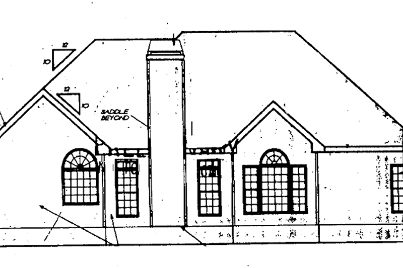 Home Plan - Exterior - Rear Elevation for Mediterranean House Plan #927-86 - 4 bed, 3 bath