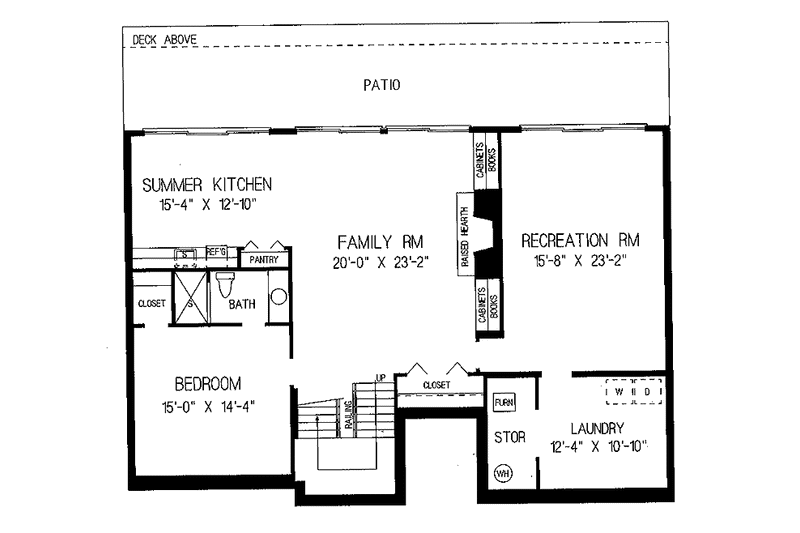 Dream House Plan - Floor Plan - Lower Floor for Contemporary House Plan #72-1058 - 5 bed, 4.5 bath