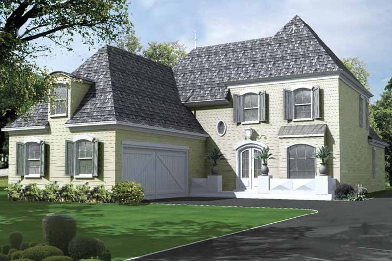 House Blueprint - Country Exterior - Front Elevation Plan #15-382