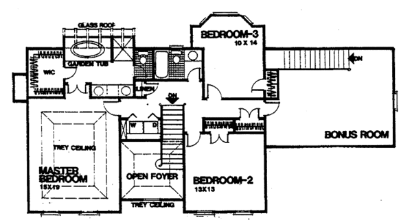 Dream House Plan - Colonial Floor Plan - Upper Floor Plan #30-286