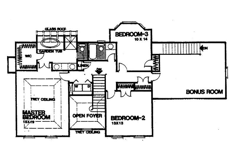 Home Plan - Floor Plan - Upper Floor for Colonial House Plan #30-286 - 3 bed, 2.5 bath
