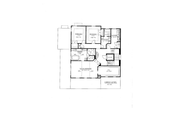 Floor Plan - Upper Floor for Southern House Plan #437-57 - 3 bed, 3.5 bath