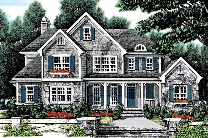 House Blueprint - Exterior - Front Elevation 3 for Country House Plan #927-883 - 4 bed, 3 bath