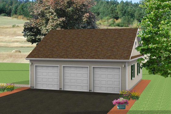 Exterior - Front Elevation for Traditional House Plan #75-210, 0 bath