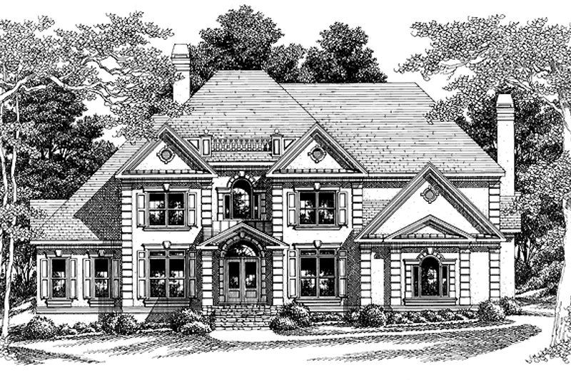 House Blueprint - European Exterior - Front Elevation Plan #927-175