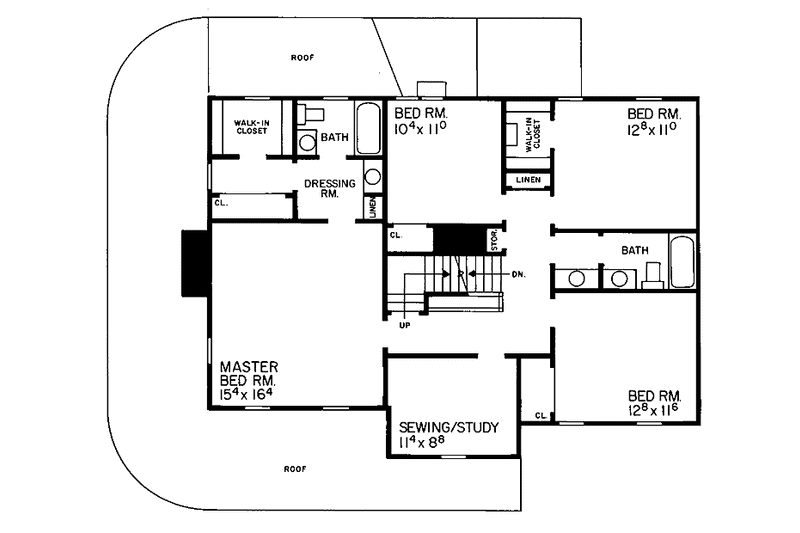 Architectural House Design - Floor Plan - Upper Floor for Victorian House Plan #72-679 - 5 bed, 2 bath