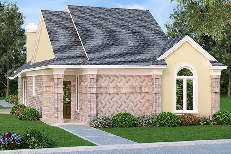 Home Plan - Exterior - Front Elevation 4 for Ranch House Plan #45-536 - 2 bed, 2 bath