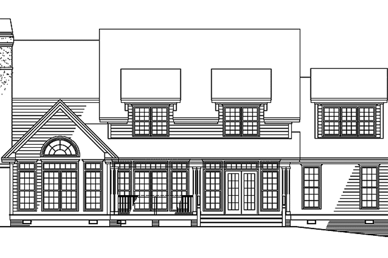 Home Plan - Exterior - Rear Elevation for Traditional House Plan #929-258 - 4 bed, 3.5 bath
