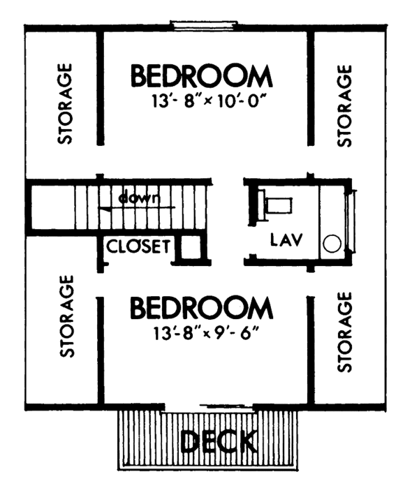 Home Plan - Contemporary Floor Plan - Upper Floor Plan #320-762