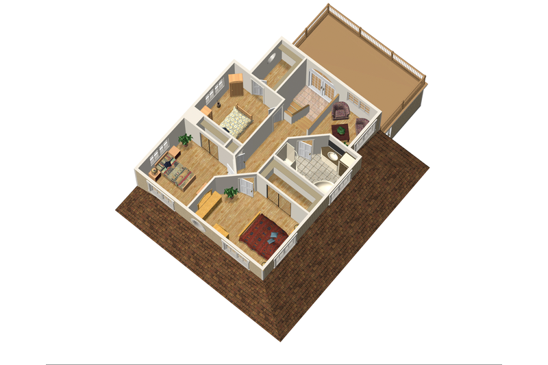 Dream House Plan - Floor Plan - Upper Floor 1 for Country House Plan #25-4703 - 3 bed, 1 bath