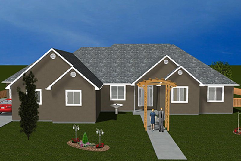 House Plan Design - Ranch Exterior - Front Elevation Plan #1060-26