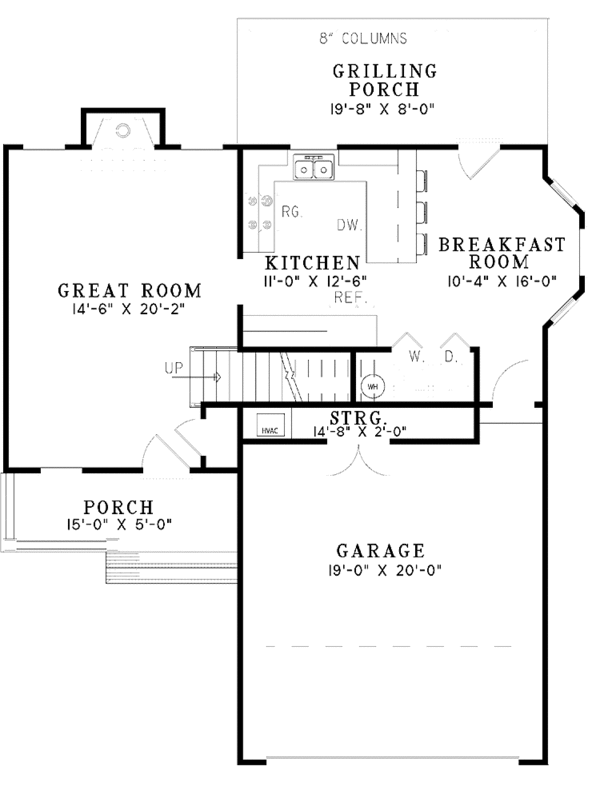 House Plan Design - Country Floor Plan - Main Floor Plan #17-2989